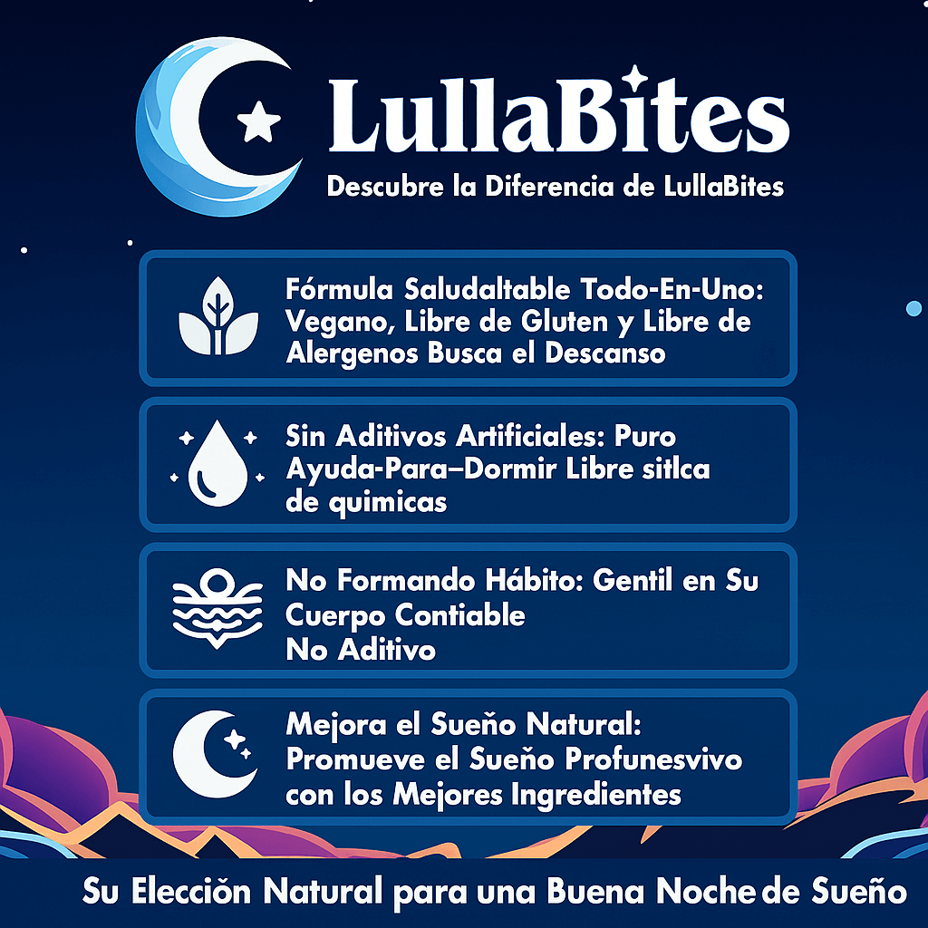 🍓 GOMITAS LullaBites® – Sueño Natural y Reparador sin Melatonina